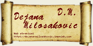 Dejana Milošaković vizit kartica